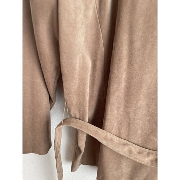 Worthington Petite Blazer Jacket Tie Front Career Casual Tan Size 12P - Picture 10 of 13